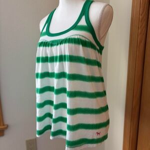 Y2K deadstock Victoria's Secret Pink Green and White Tank
